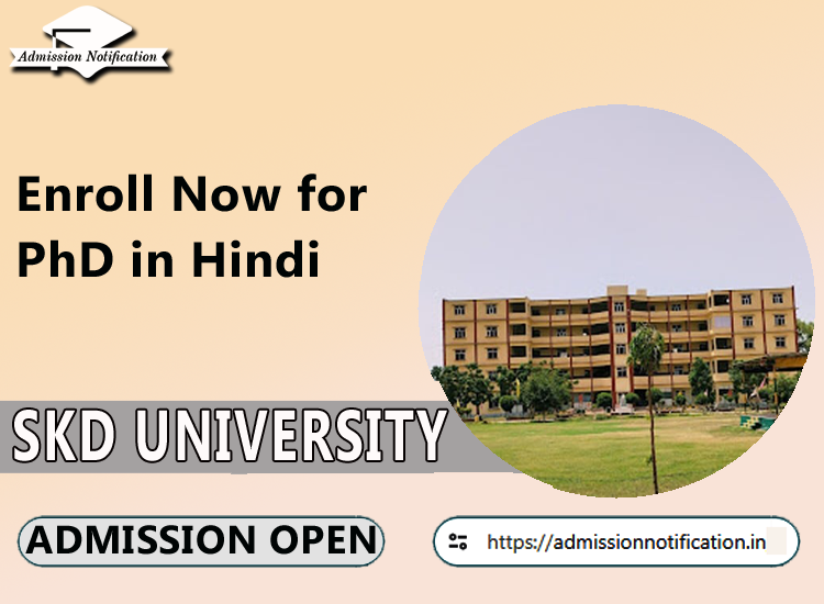PhD Hindi Admission Guidelines in SKD University
