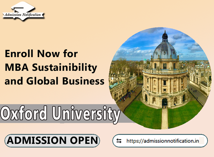 Oxford University MBA Sustainibility and Global Business Admission Guidelines