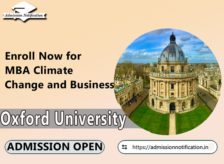 Oxford University MBA Climate Change and Business Admission Guidelines