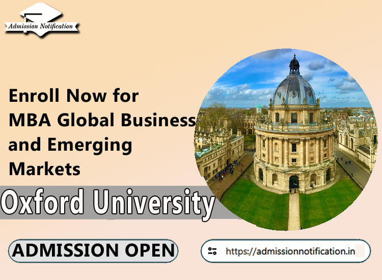 Oxford University MBA Global Business and Emerging Markets Admission Guidelines